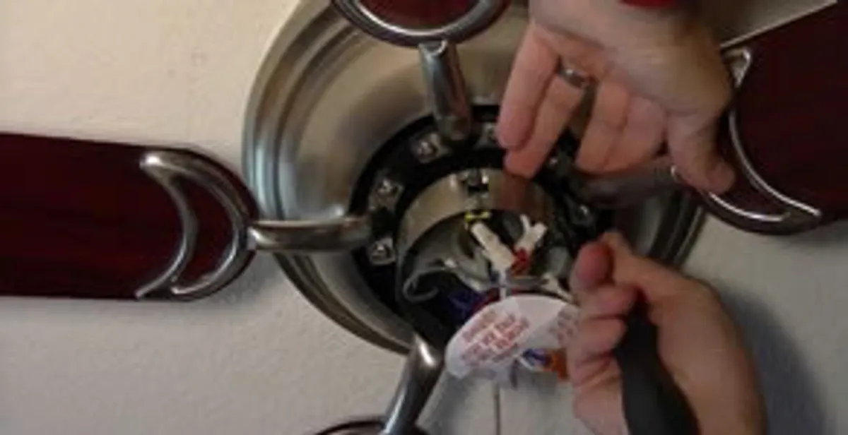 Ceiling fan installation with electrical wiring and mounting by professional electrician in Birmingham, AL