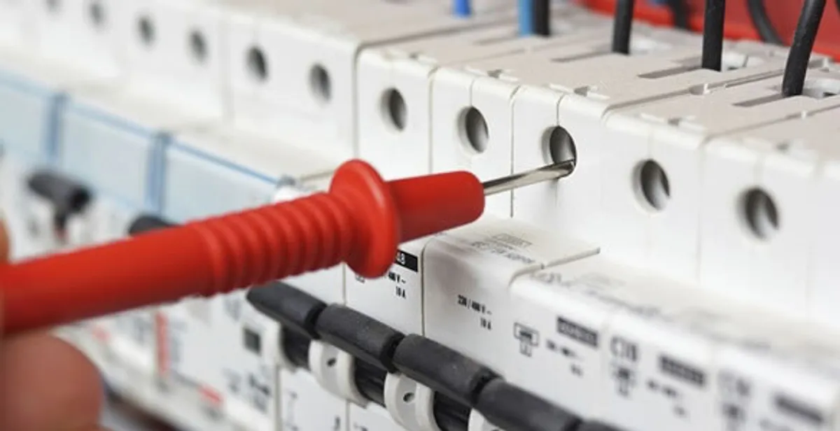 Electrical contractor testing circuit breakers during electrical repair in Dolomite, AL