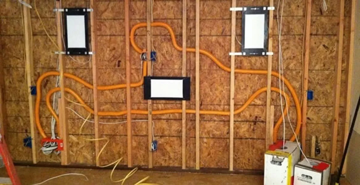 new construction wiring project displaying complete electrical system layout installed by professionals in Birmingham, AL