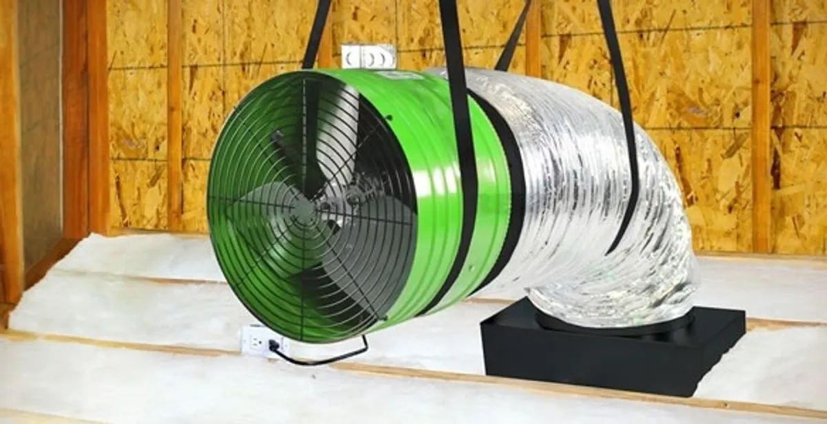 whole house fan installation services with professionally mounted ventilation fan system in Birmingham, AL